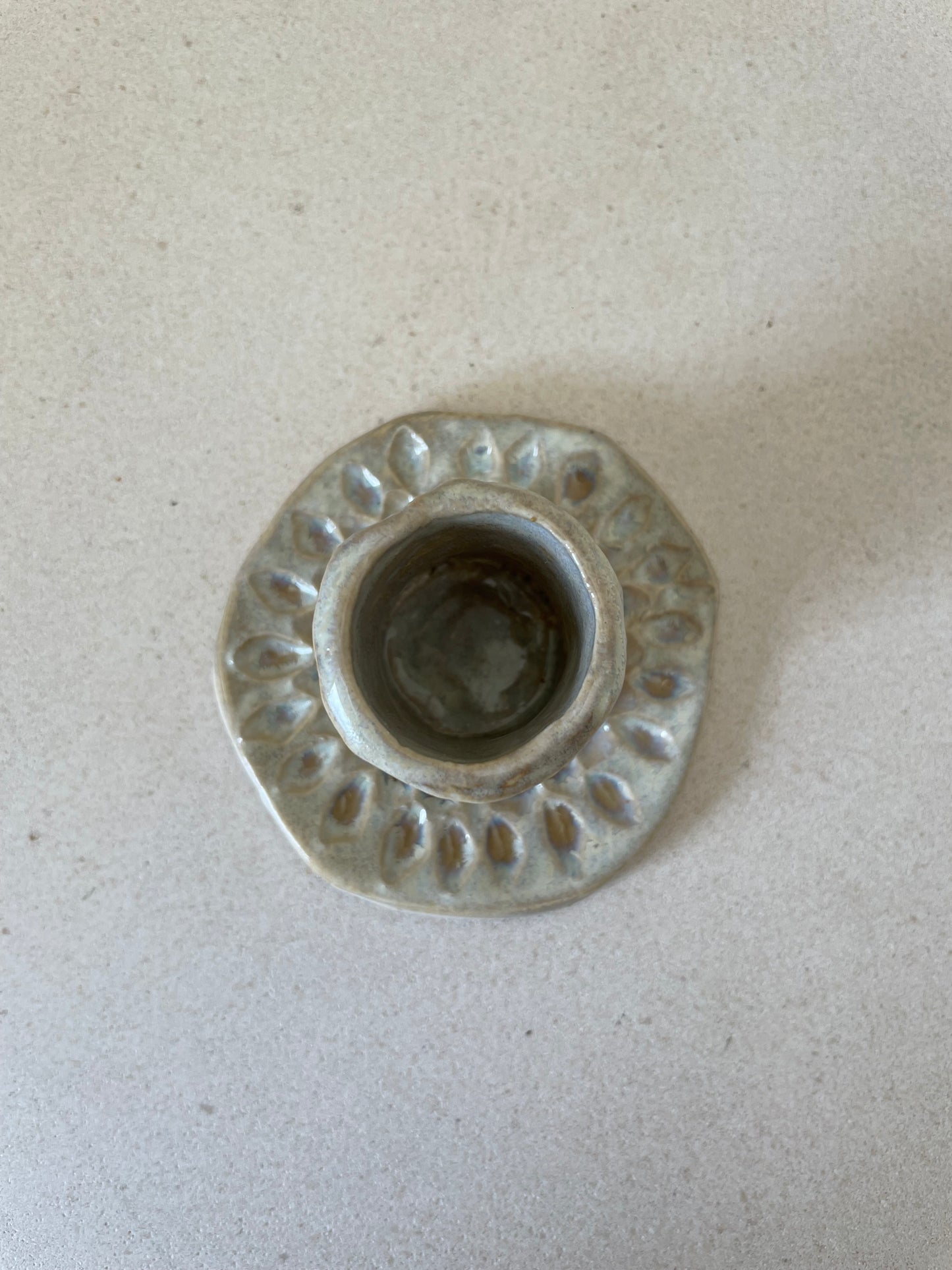 Crystal Glazed Tapered Candle Holder