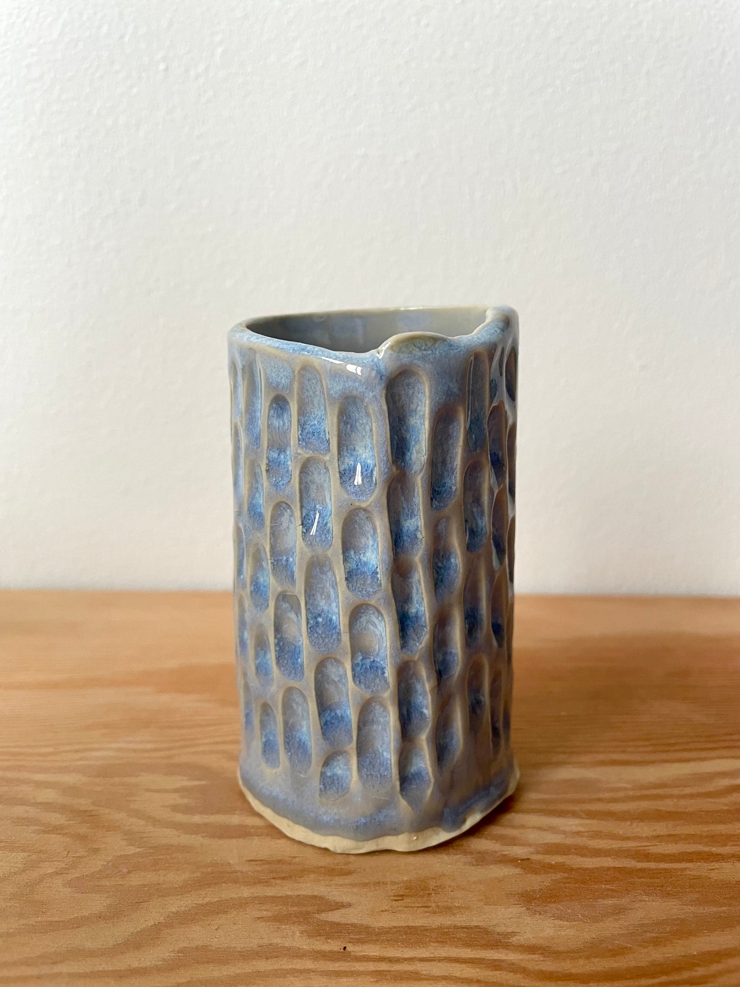 Light Blue Textured Vase