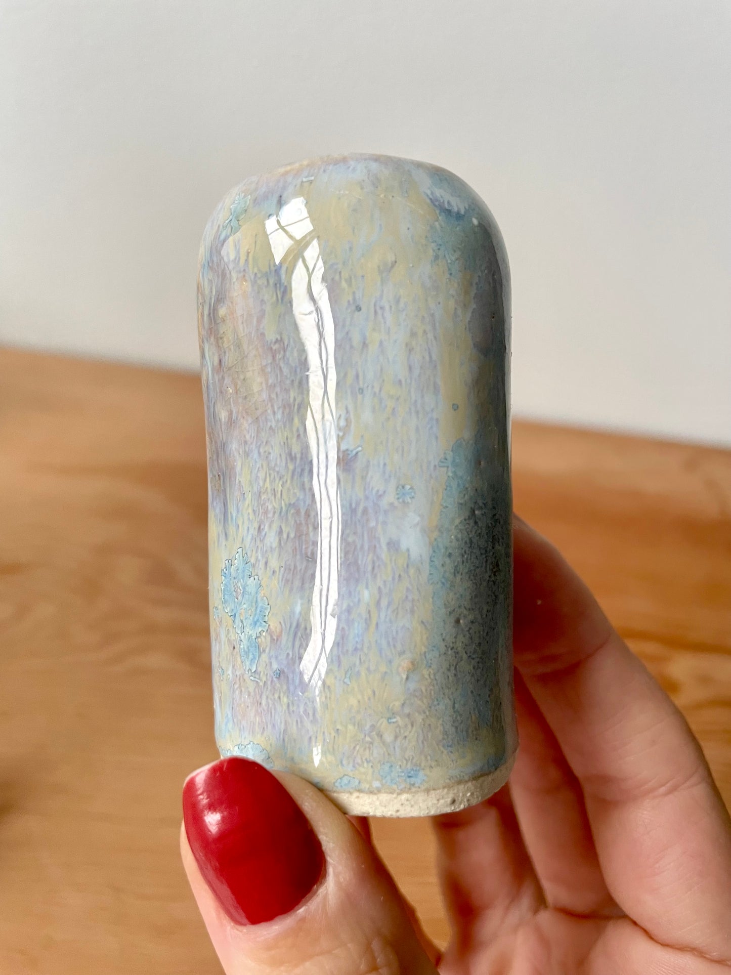 Small Crystal Glaze Bud Vase