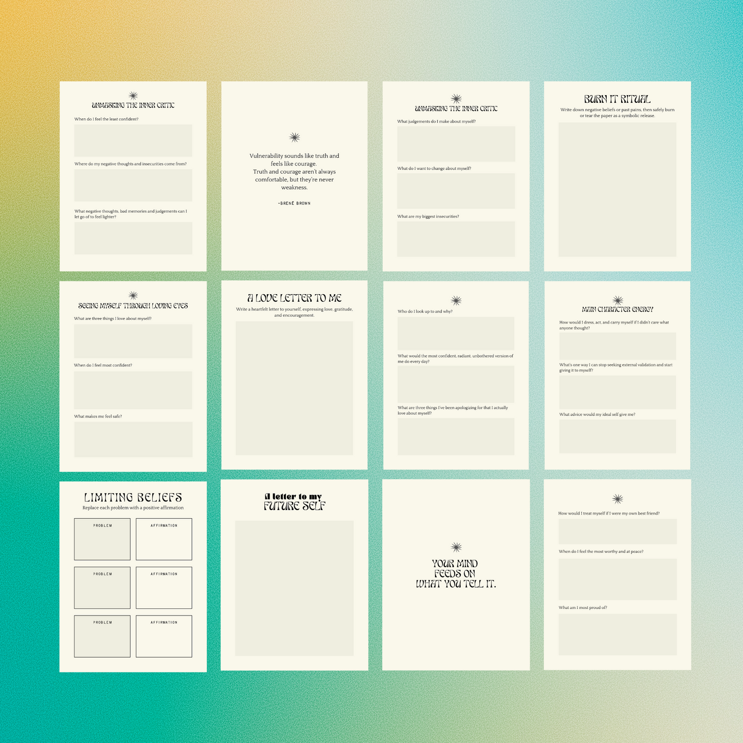 The Glow Up Journal - Mindset Journal for Inner Beauty