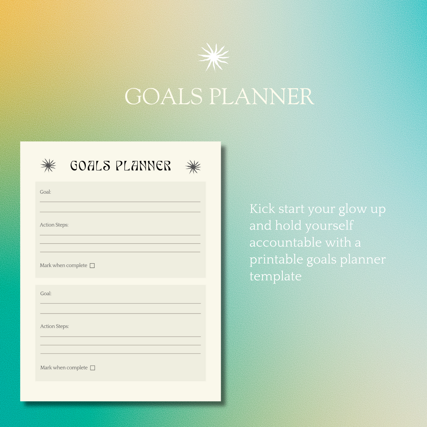 The Glow Up Journal - Mindset Journal for Inner Beauty