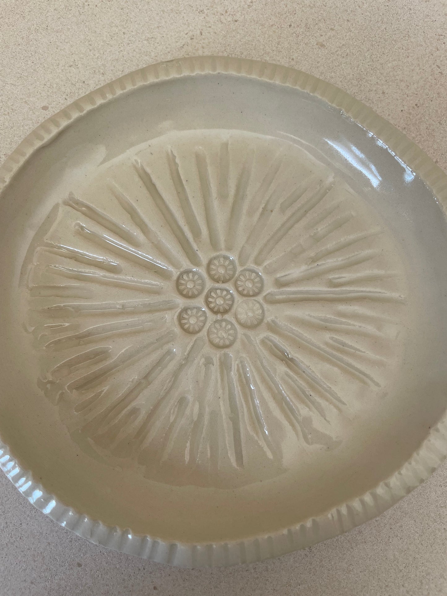 Small Geometric Sunburst Plate
