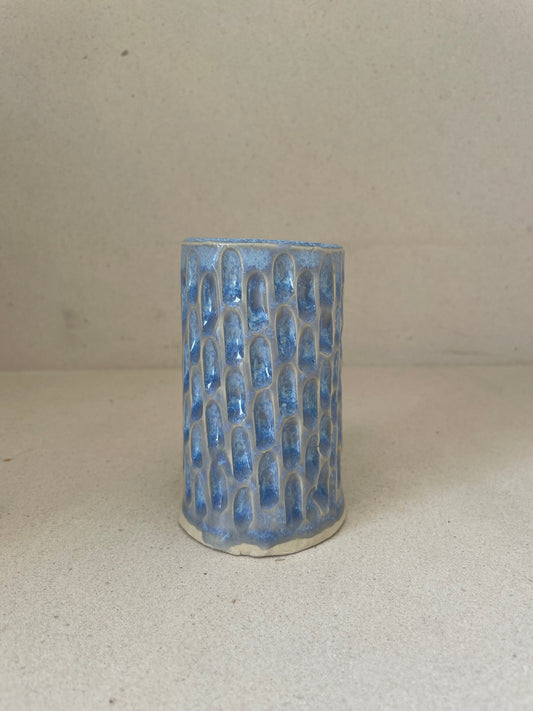 Light Blue Textured Vase