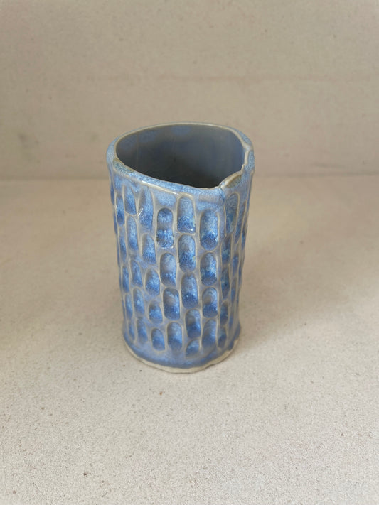 Light Blue Textured Vase