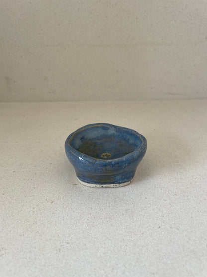 Small Ocean Blue Salt Cellar Dish