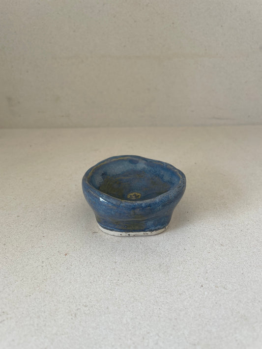 Small Ocean Blue Salt Cellar Dish
