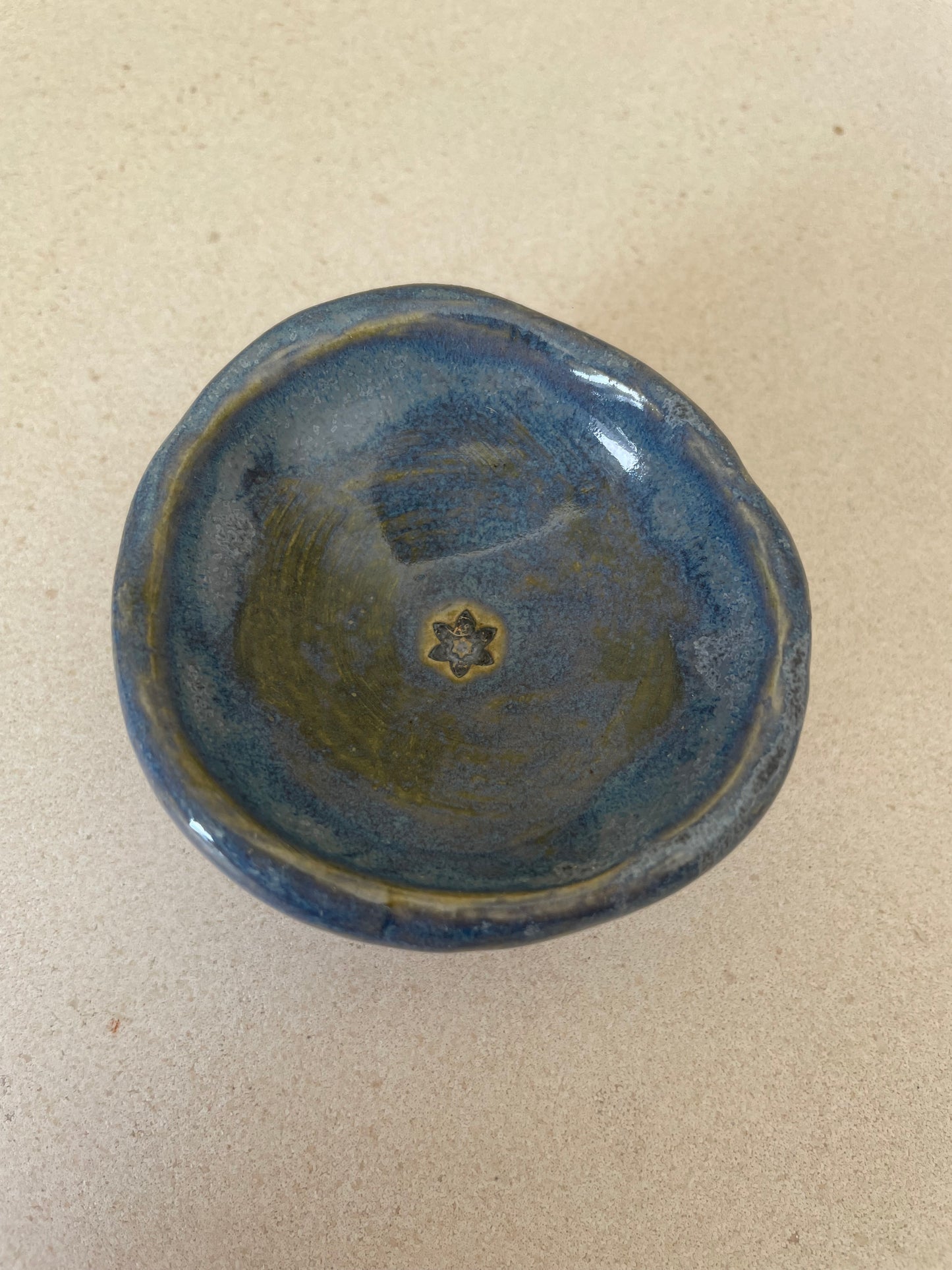 Small Ocean Blue Salt Cellar Dish