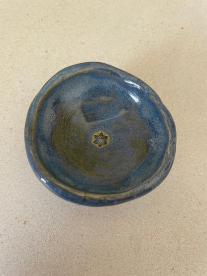 Small Ocean Blue Salt Cellar Dish