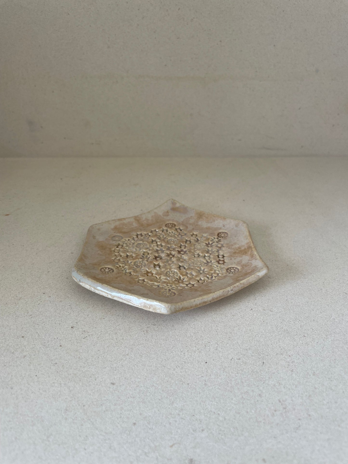 Desert Rose Geometric Hexagonal Dish