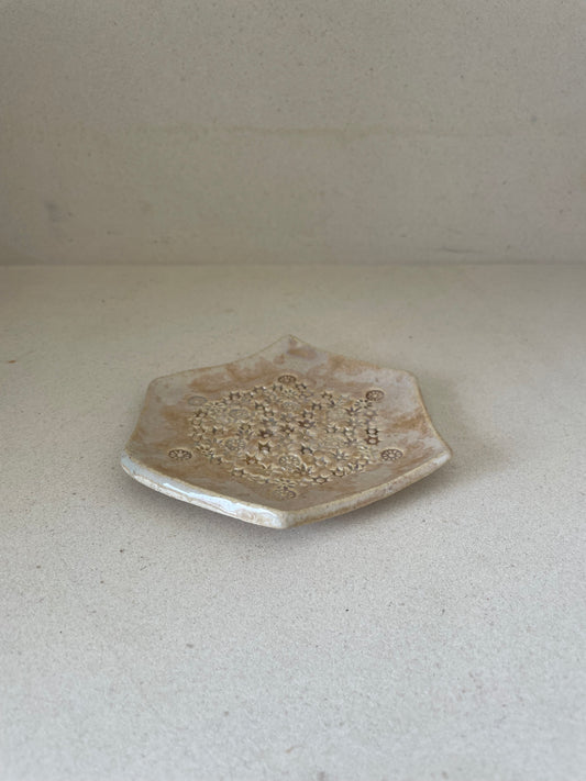 Desert Rose Geometric Hexagonal Dish