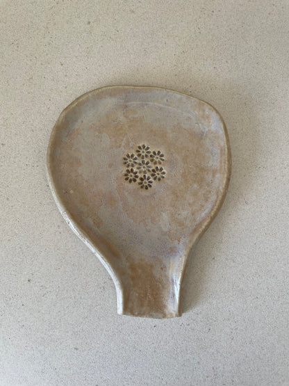 Desert Rose Crystal Glaze Spoon Rest