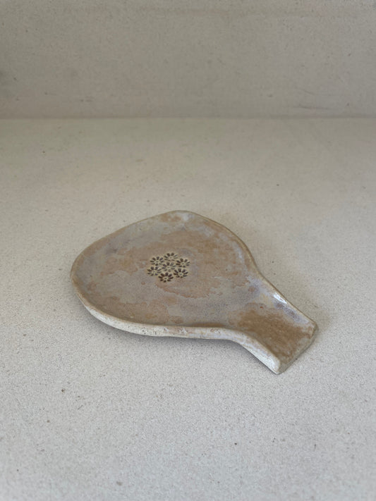 Desert Rose Crystal Glaze Spoon Rest