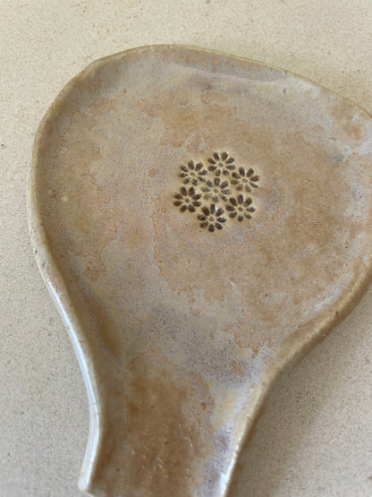 Desert Rose Crystal Glaze Spoon Rest