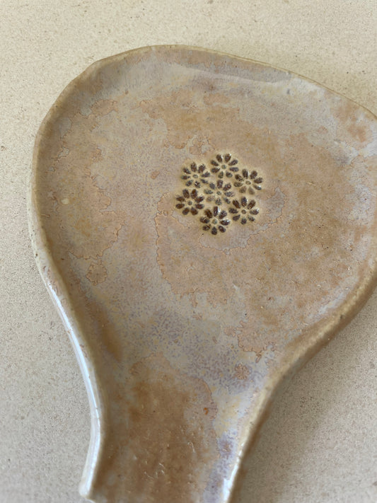 Desert Rose Crystal Glaze Spoon Rest