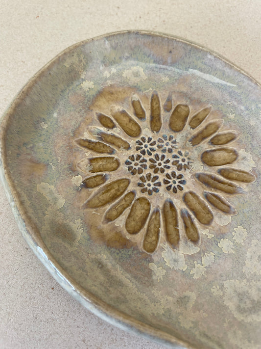Amber Flower of Life Spoonrest
