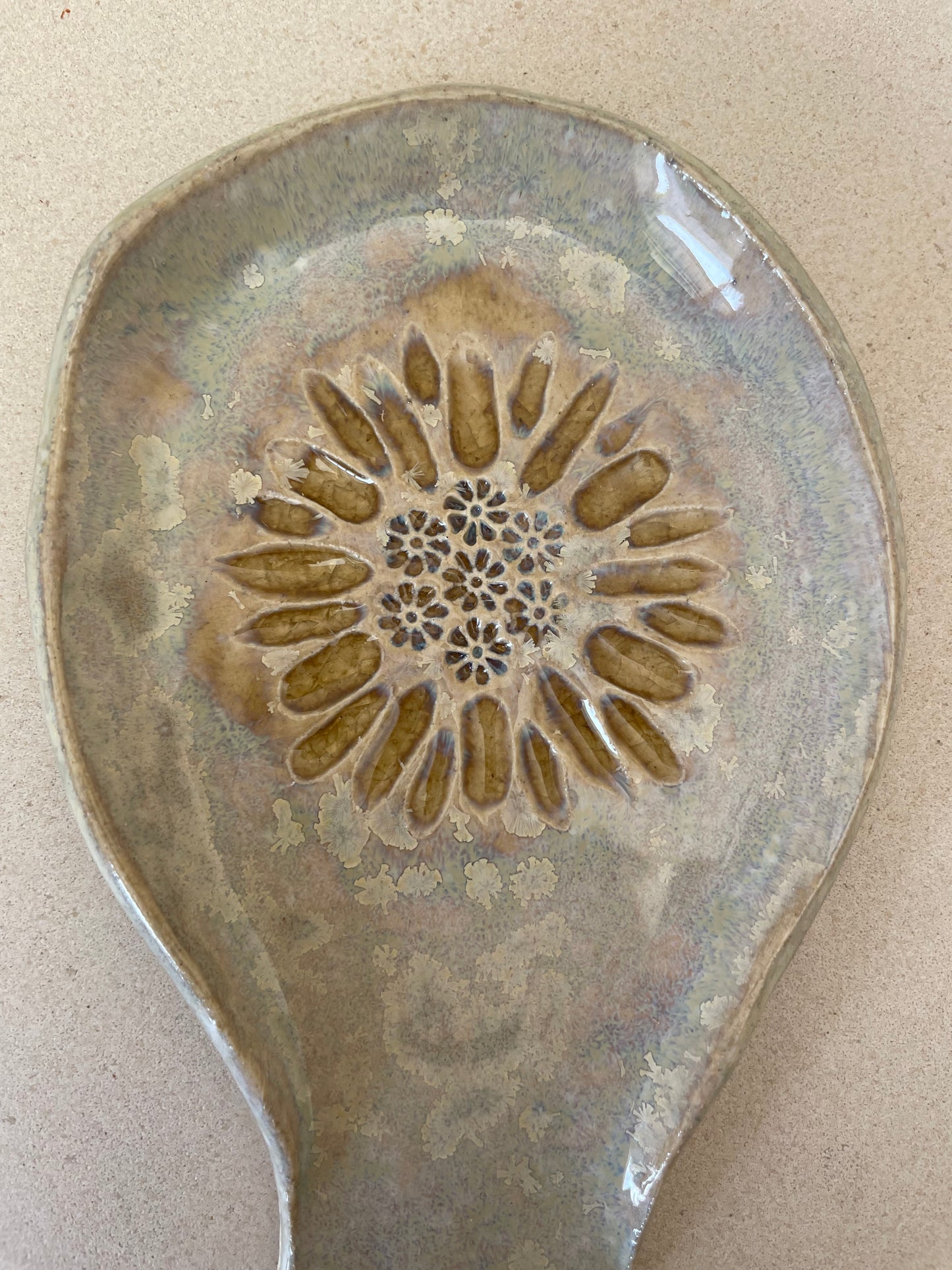 Amber Flower of Life Spoonrest