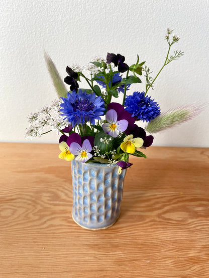 Light Blue Textured Vase